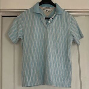 Tommy Hilfiger Sky Blue Patterned Polo